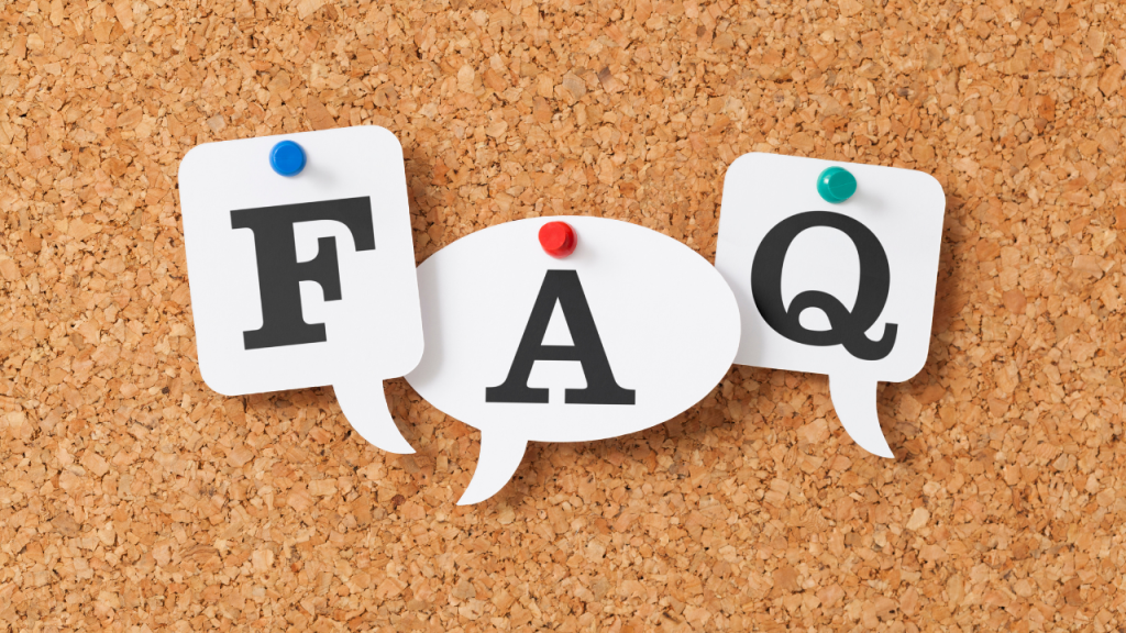 An image showing frequently asked questions